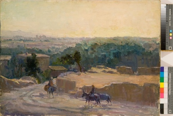 Nurbek Turdukulov - Evgeniya Maleina 1903 1984. Samarkand Suburbs. Circa 1950 S. Oil On Canvas Laid On Cardboard 5070 Cm 1 596x399
